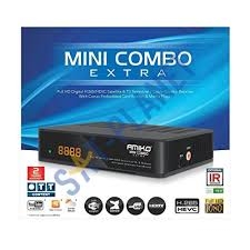 AMIKO Mini Combo Digital mottaker, S2 / T2 og C, 2x USB, svart. Lev. tid 3-5 dgr.